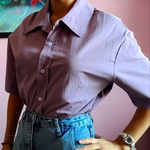 Lilac Purple SHEIN Button Front Blouse S/M